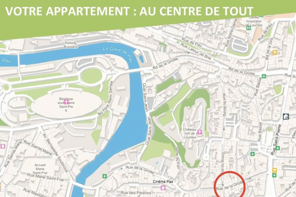 Le Montferrat - 65M2 - 2 Chambres - Rue De La Grotte - Hyper Centre Lourdes Exterior photo